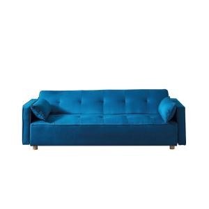 Sofá cama de 3 plazas escandinavo azul pato