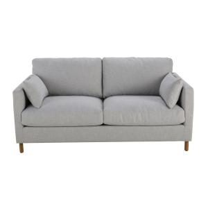 Sofá cama de 3 plazas gris claro con colchón de 10 cm