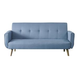 Sofá cama de estilo escandinavo azul de 3 plazas