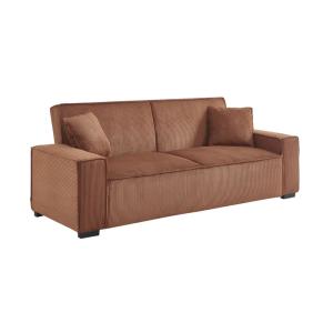 Sofá cama de pana, 3 plazas, camel