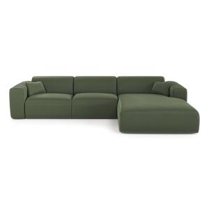 Sofá cama derecho 5 plazas tramado verde