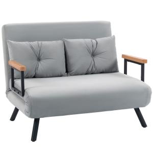 Sofá cama doble 102x73x81 cm gris claro