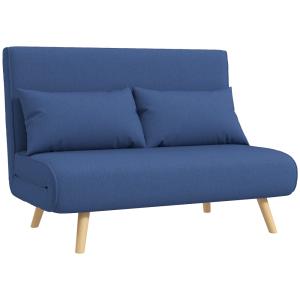 Sofá cama doble 120x75x85 cm azul