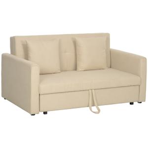 Sofá cama doble beige 152 x 101 x 81 cm