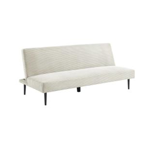 Sofá-cama en terciopelo de pana fina, 3 plazas , crema