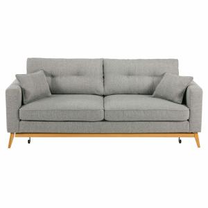 Sofá cama escandinavo de 3/4 plazas gris claro