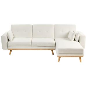 Sofá cama esquinero 3 plazas  Tela Blanco Izquierda