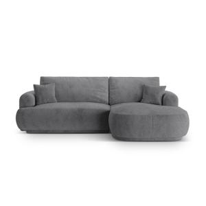 Sofá cama esquinero con box 5 plazas tejido estructural gri…