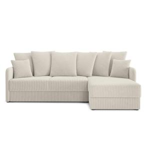 Sofá cama esquinero de 4 plazas de pana beige