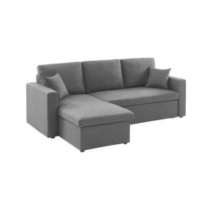 Sofá cama esquinero reversible de 3 plaza, gris
