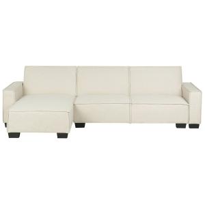Sofá cama esquinero tela beige 3 plazas derecha