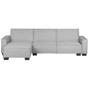 Sofá cama esquinero tela gris claro 3 plazas derecha