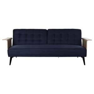 Sofa cama eucalipto metal azul 203x87x81cm