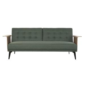 Sofa cama eucalipto metal verde 203x87x81cm