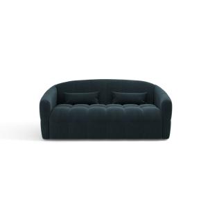 Sofá cama express terciopelo azul pavo 140 cm