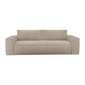 Sofá cama express terciopelo con motivos beige 160 cm