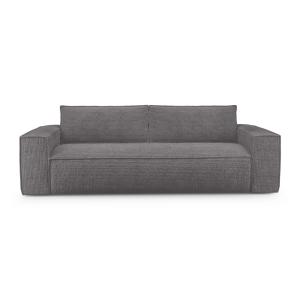 Sofá cama express terciopelo con motivos gris 160 cm