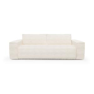 Sofá cama express terciopelo de pana XXL crema 140 cm