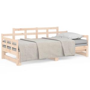 Sofá cama extraíble,sofá cama plegable madera marrón 2x(90x…
