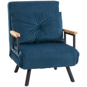 Sofá cama individual 63x73x81 cm azul