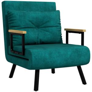 Sofá cama individual 63x73x81 cm verde