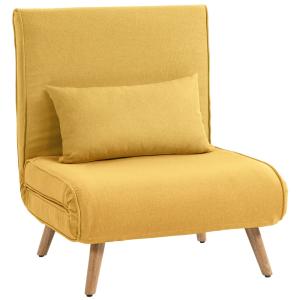 Sofá cama individual 72x75x85 cm amarillo