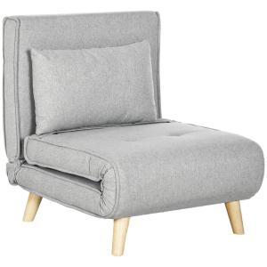 Sofá Cama Individual 72x78x79 cm Gris Claro