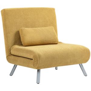 Sofá cama individual 80x75x83 cm amarillo