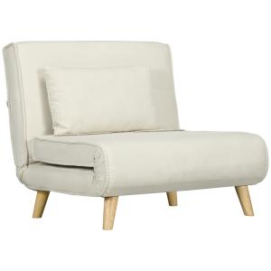Sofá cama individual 90x78x79 cm beige