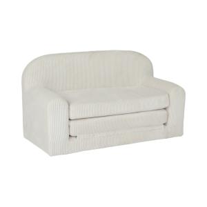 Sofá cama infantill de pana desplegable, crema