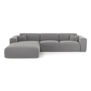 Sofá cama izquierdo 5 plazas tramado gris