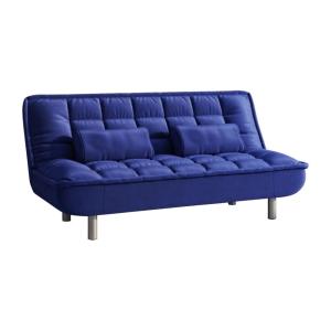 Sofá cama microfibra 3 plazas azul eléctrico 190x96cm