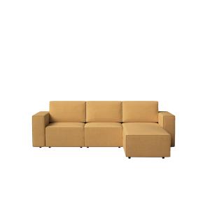 Sofá cama mostaza con chaise longue derecho 258 x 200 cm