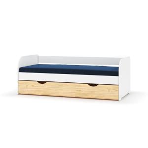 Sofá cama nido con colchón madera maciza  blanco y madera 8…