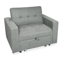 Sofa cama Noa 1 plaza, gris, reclinable