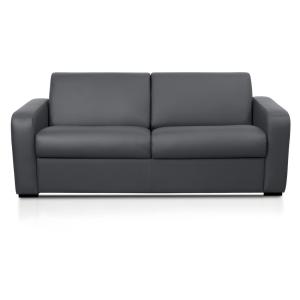 Sofá cama piel 3 plazas gris 198x96cm