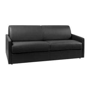 Sofá cama piel sintética 4 plazas negro 190x223cm