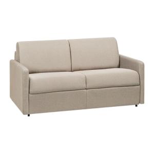 Sofá cama poliéster 2 plazas beige 150x223cm