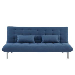 Sofá cama poliéster 3 plazas azul 190x106cm