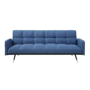 Sofá cama poliéster 3 plazas azul 193x82cm