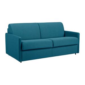 Sofá cama poliéster 3 plazas azul turquesa 170x223cm