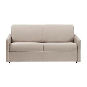 Sofá cama poliéster 3 plazas beige 170x223cm