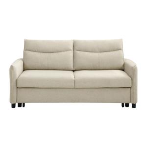 Sofá cama poliéster 3 plazas beige 189x94cm