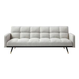 Sofá cama poliéster 3 plazas beige 193x82cm