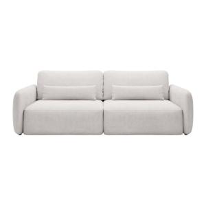 Sofá cama poliéster 3 plazas beige 238x103cm