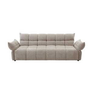 Sofá cama poliéster 3 plazas beige 250x90cm