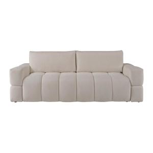 Sofá cama poliéster 3 plazas beige 252x107cm