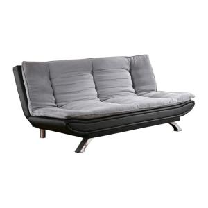 Sofá cama poliéster 3 plazas gris 176x86cm