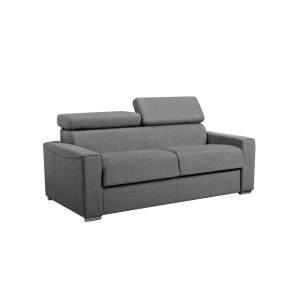 Sofá cama poliéster 3 plazas gris 196x223cm