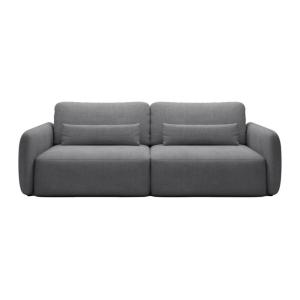 Sofá cama poliéster 3 plazas gris 238x103cm